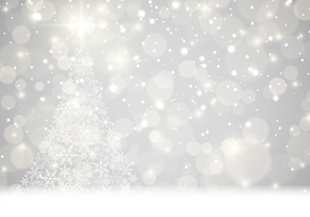 Winter  with snowflakes Christmas tree.のイラスト素材