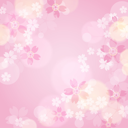 Pink sakura backgroundのイラスト素材