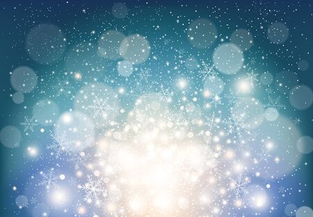 Winter  with snowflakes and  glitterのイラスト素材