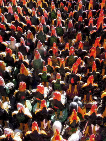  Chicken flock stand near King monument,Thailand のeditorial素材