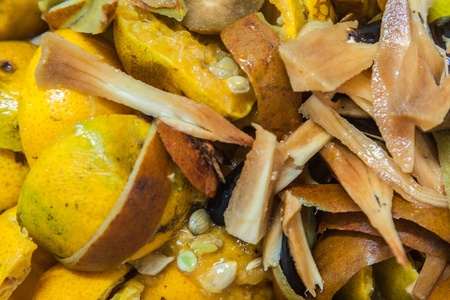 Peel,fruits,vagetable for make compostの写真素材