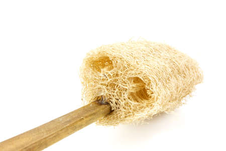 Luffa brush is good accessory for cleaning skinの写真素材