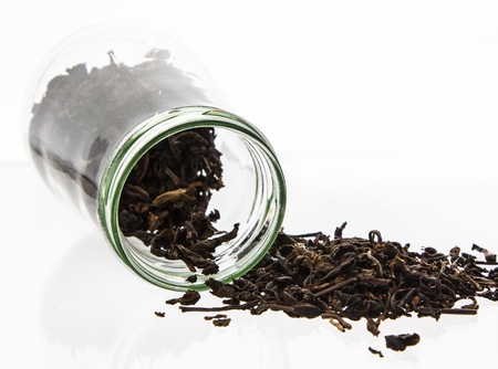 Bottle with teaの写真素材