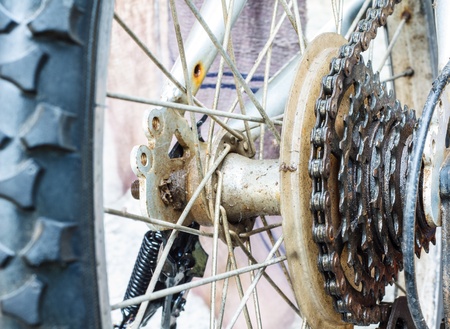 Close up of bicycle gear