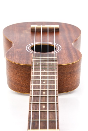 An ukulele on white background