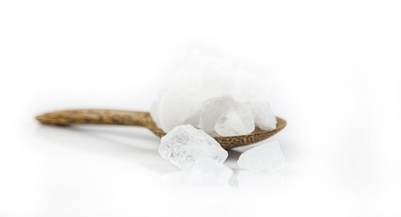 Alum on white floorの写真素材