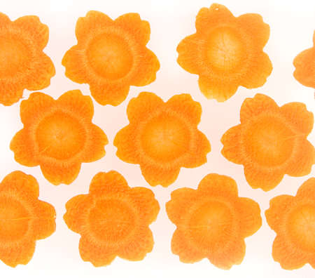 Flora shape carrot vegetable isolated on white background