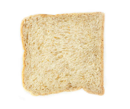 Whole wheat grain bread isolated on white background
