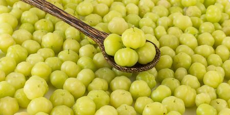 Group of tropical fruits - fresh and sour star gooseberryの写真素材