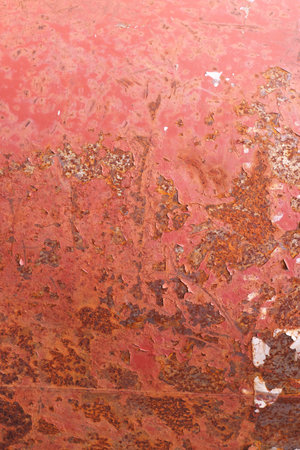 Rusty blank old grunge oxidized metal surface as texture background with many scratch and rustyの写真素材