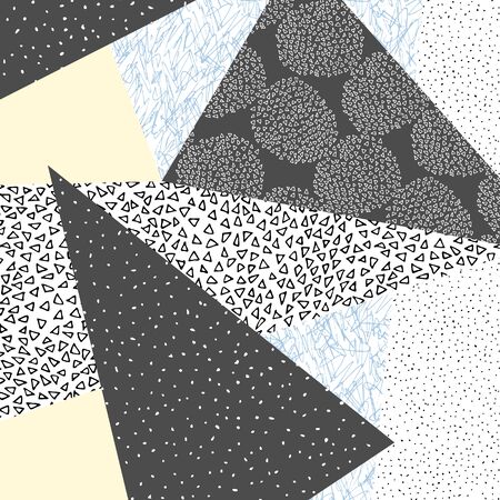 Vector hand drawn scandinavian style pattern. Elegant nordic backgoround. Hipster poster and background.のイラスト素材