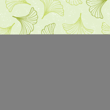 Vector hand drawn ginkgo seamless pattern. Alternative medicine background.のイラスト素材