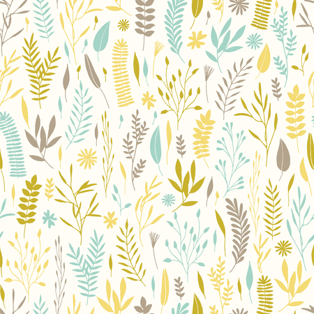 A Vector hand drawn floral seamless pattern and backdrop.のイラスト素材