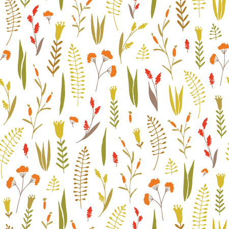 Illustration of a floral seamless pattern and backdrop.のイラスト素材