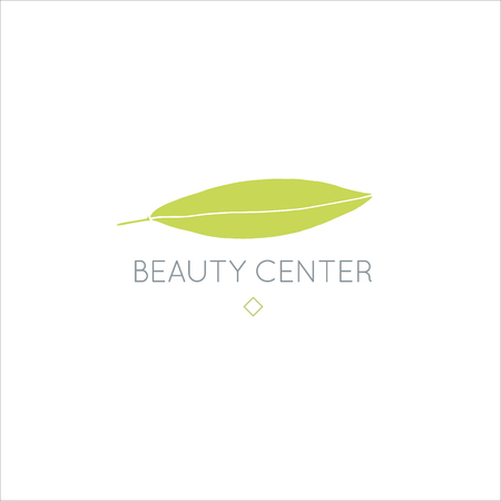 Vector trendy hand drawn beauty, organic cosmetics, alternative medicine, homeopathy logo, badge, emblem, logotype. Elegant plant, floral logo.のイラスト素材