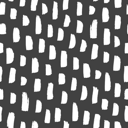 Vector hand drawn abstract seamless pattern. Minimal repeating background. Hipster brush stroke backdrop.のイラスト素材