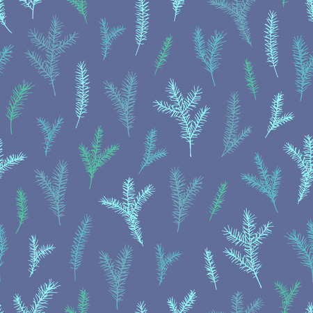 Vector hand drawn elegant minimalist spruceのイラスト素材