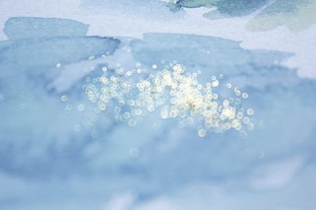 Abstract watercolor glittery background. Dreamy, blurred, magical backdrop. Elegant, feminine, soft light, golden abstraction.の写真素材