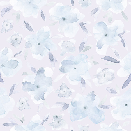 Winter elegant  abstract floral seamless pattern. Feminine trendy spring flower illustration, art print and backdrop. Stylish cute pastel colors Christmas festive repeating background.の写真素材