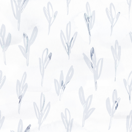 Elegant seamless Christmas winter pattern. Blue sophisticated delicate backdrop. Nordic trendy modern repeat background. Soft  minimalist artistic texture.の写真素材