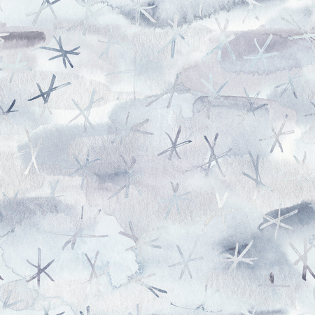Elegant  seamless Christmas winter pattern. Blue sophisticated delicate backdrop. Nordic trendy modern repeat background. Soft  minimalist artistic texture.の写真素材