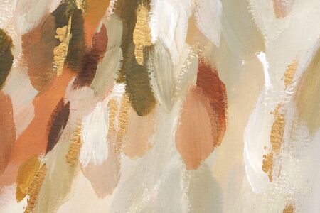 Abstract hand painted background. Stylish artistic backdrop. Fashion feminine expressive art print. Modern elegant abstraction. Luxury gold painted wallpaper. Watercolor chic trendy Christmas texture.の写真素材