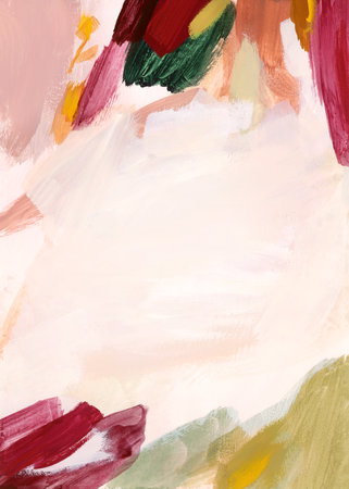 Hand Painted Watercolor Abstract Card With Copy Spaceの写真素材