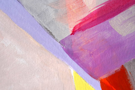 Modern Hand Painted Abstract Art Paintingの写真素材