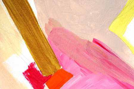 Modern Hand Painted Abstract Art Paintingの写真素材