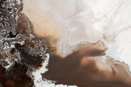 Neutral Hand Painted Abstract Artの写真素材