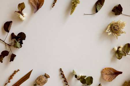 Withered plants photo mockup.