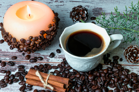 roasted coffee beansの写真素材