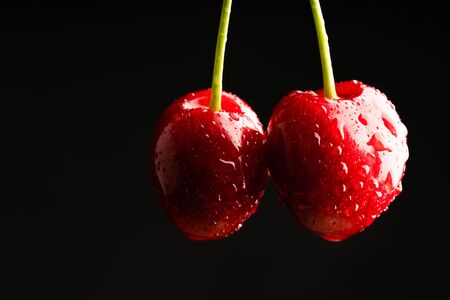 red and ripe sweet cherry
