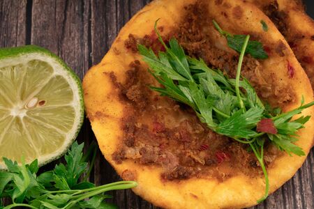 Lahmacun turkish pizza traditional food