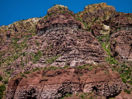 Spectacular mountains in the desert near Purmamarca in Argentinaの写真素材