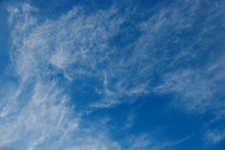 Fantastic soft white cloud against blue sky background soft focus.