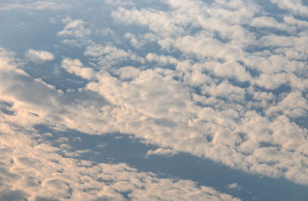 Fantastic soft white cloud against blue sky background soft focus.