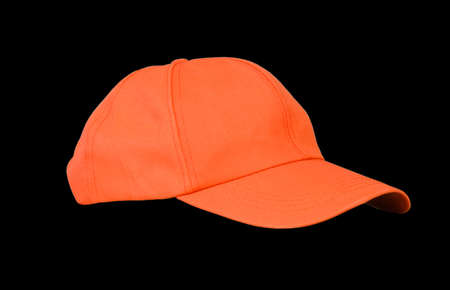 cap background hat sport orang black.の写真素材