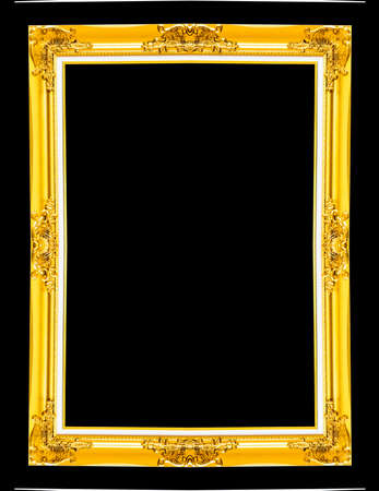 frame picture gold black background.