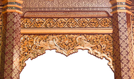 Arch church temple in Thailand for background.の写真素材