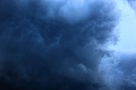 rainy day with big rainclouds in the sky