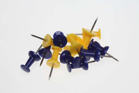 colorful pushpins or pushneedlesの写真素材