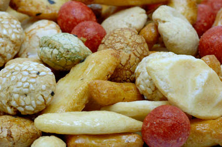 Rice cakes, Japanese Rice-Cracker, Arareの写真素材