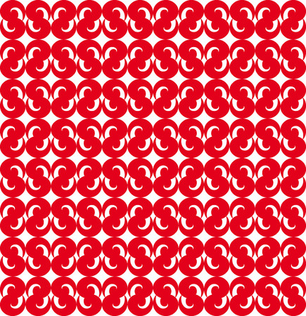 Elegant pattern with red and white circular shapesのイラスト素材