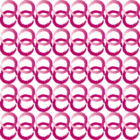 Fun pattern with pink circles on white background paint effectのイラスト素材