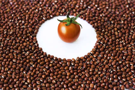 red bean and tomatoの写真素材