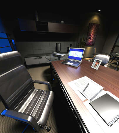 The modern office interior ( rendering) の写真素材