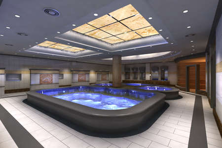 rendering Public Bath の写真素材