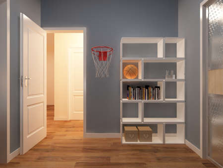 Interior fashionable room renderingの写真素材