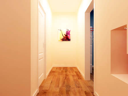 Interior fashionable room renderingの写真素材